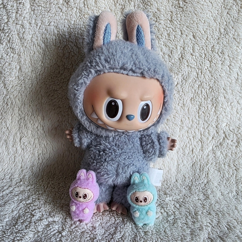 New Labubu babies / Zimomo set of 2, 1.5' long, accessories for the monsters